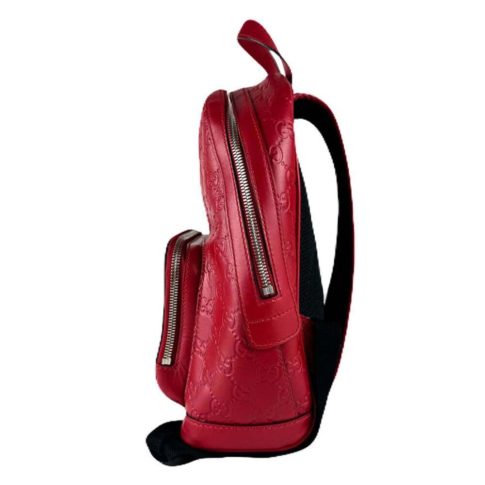 GUCCI Authentic Red Leather Backpack - Picture 2 of 14